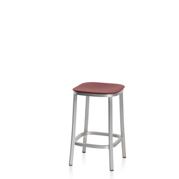 Emeco 1 Inch® Stool Recycled Plastic Seat By Jasper Morrison
