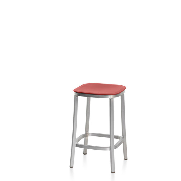 Emeco 1 Inch® Stool Recycled Plastic Seat By Jasper Morrison