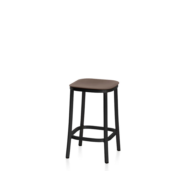 Emeco 1 Inch® Stool Recycled Plastic Seat By Jasper Morrison