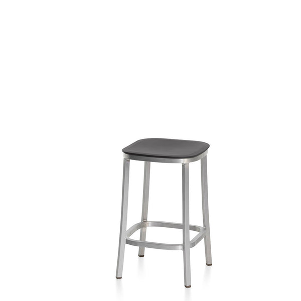 Emeco 1 Inch® Stool Recycled Plastic Seat By Jasper Morrison
