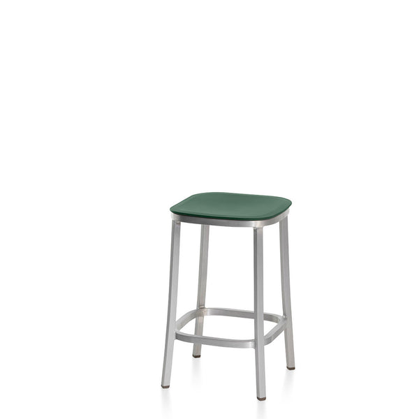 Emeco 1 Inch® Stool Recycled Plastic Seat By Jasper Morrison