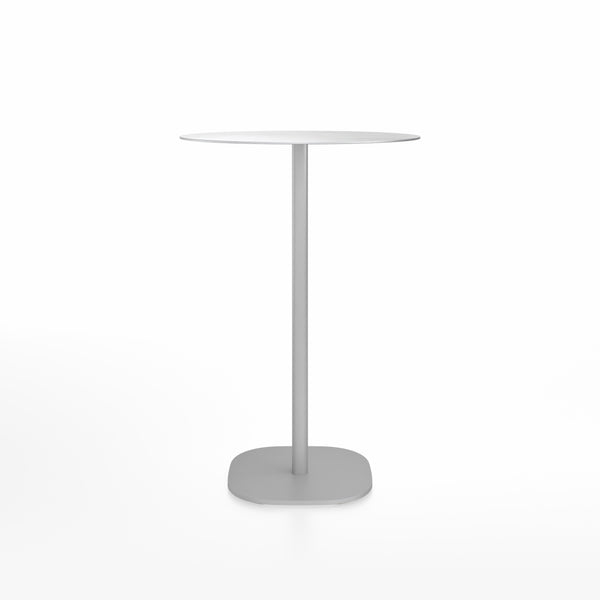 emeco 2 Inch Flat base bar table round by Jasper Morrison