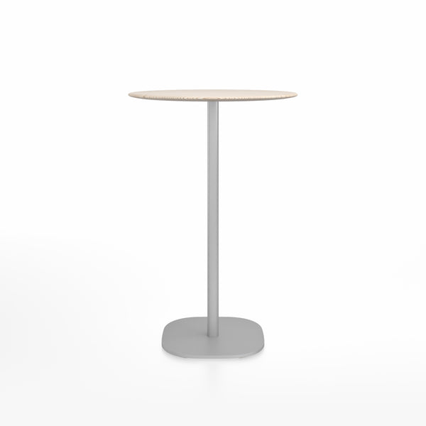 emeco 2 Inch Flat base bar table round by Jasper Morrison