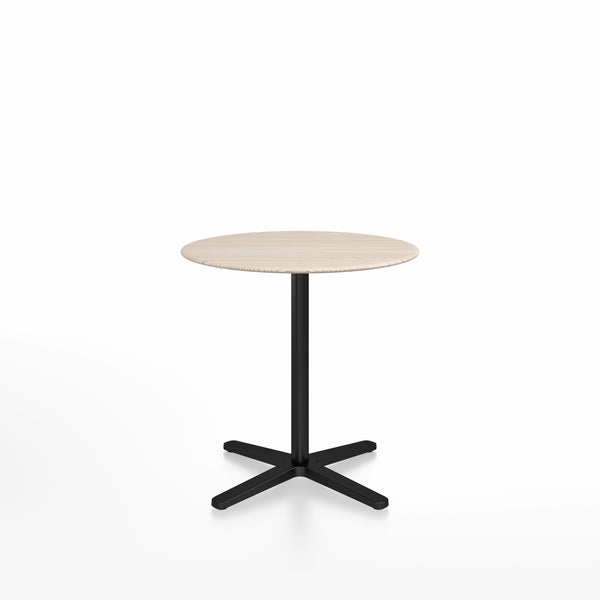 emeco 2 Inch X base café table round by Jasper Morrison