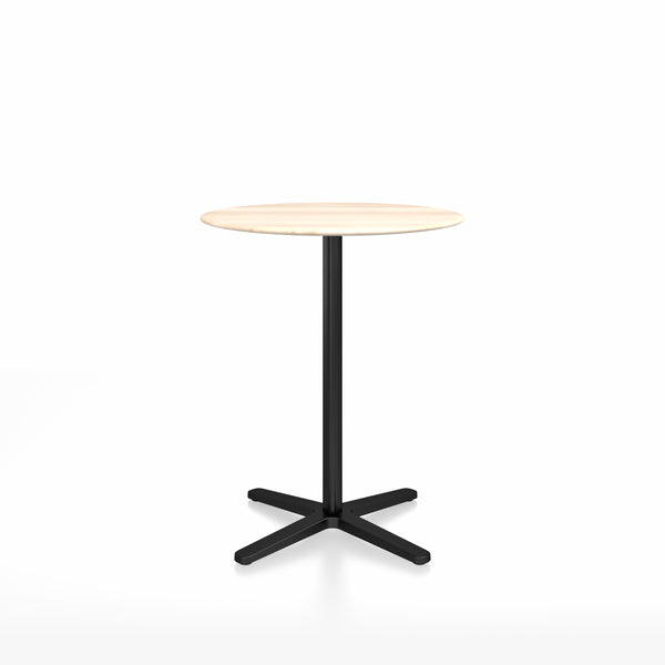 emeco 2 Inch X base counter table round by Jasper Morrison
