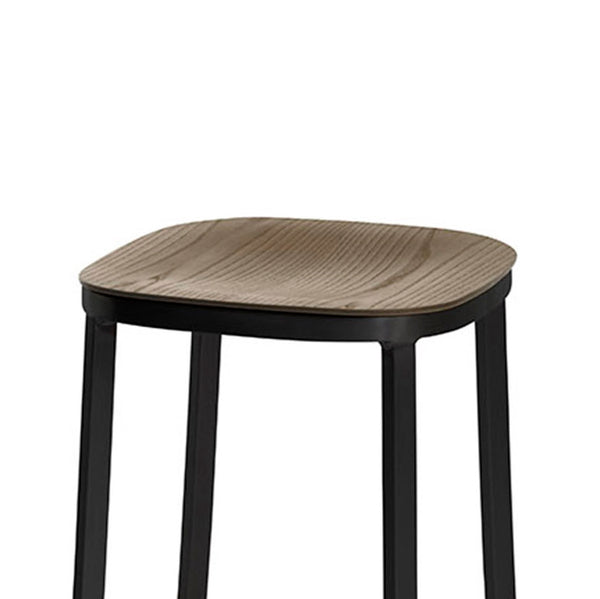 Emeco 1 Inch® Stool Wood Seat By Jasper Morrison