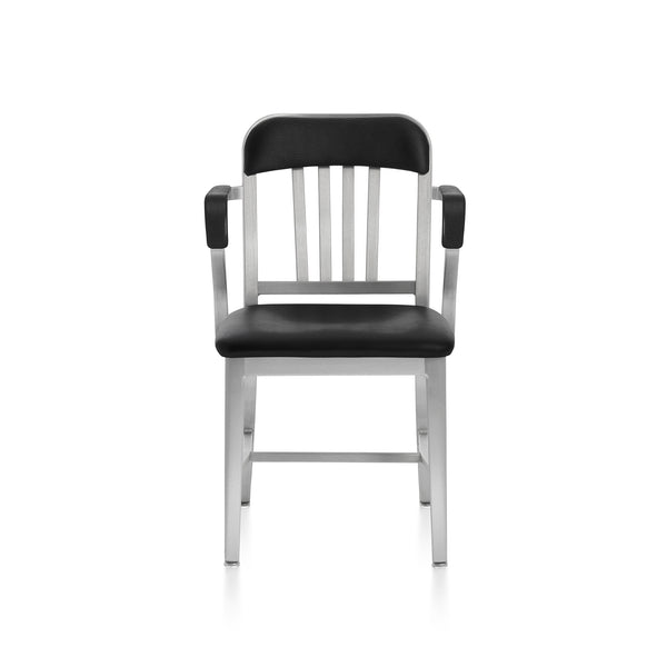 Emeco 1011 Navy Classic Semi-upholstered Armchair