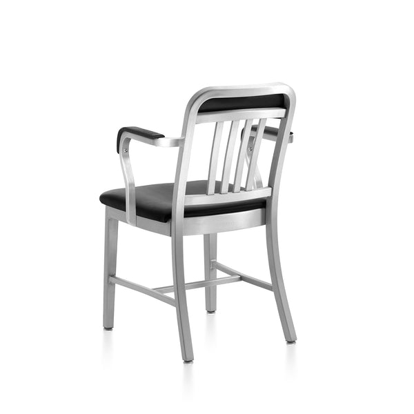 Emeco 1011 Navy Classic Semi-upholstered Armchair