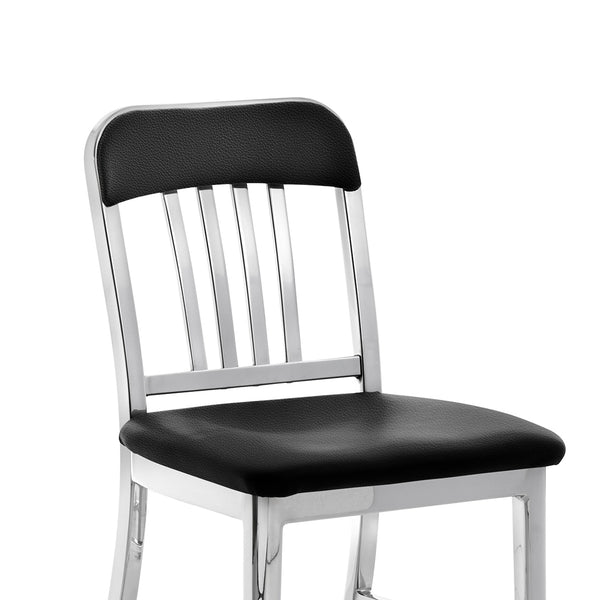 Emeco 1022 Navy Classic Semi-upholstered Chair