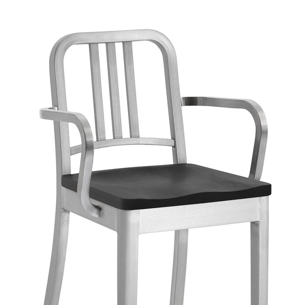 Emeco 1104 Navy Stool With Arms