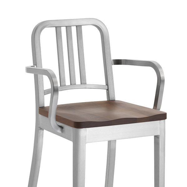 Emeco 1104 Navy Stool With Arms