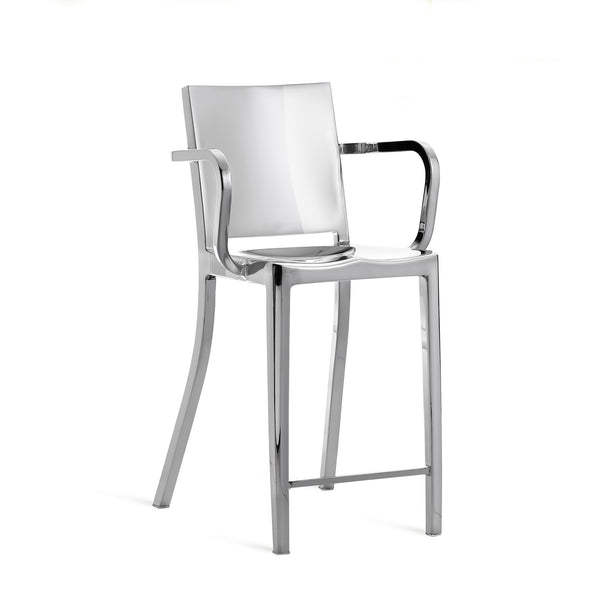 emeco Hudson stool with arms by Philippe Starck