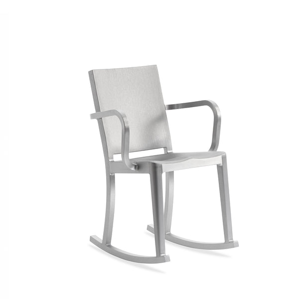 emeco Hudson rocking chair with arms by Philippe Starck
