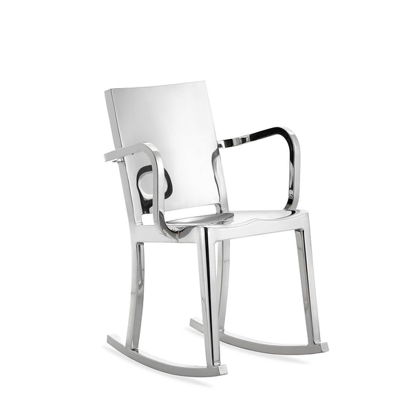 emeco Hudson rocking chair with arms by Philippe Starck
