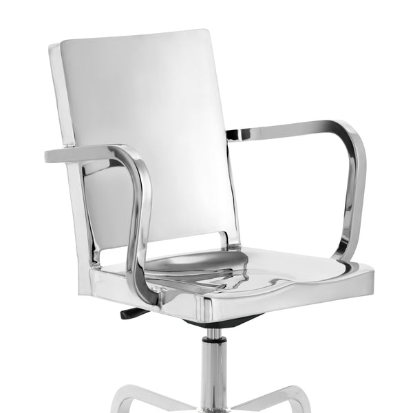 Emeco Hudson Swivel Chair With Arms By Philippe Starck