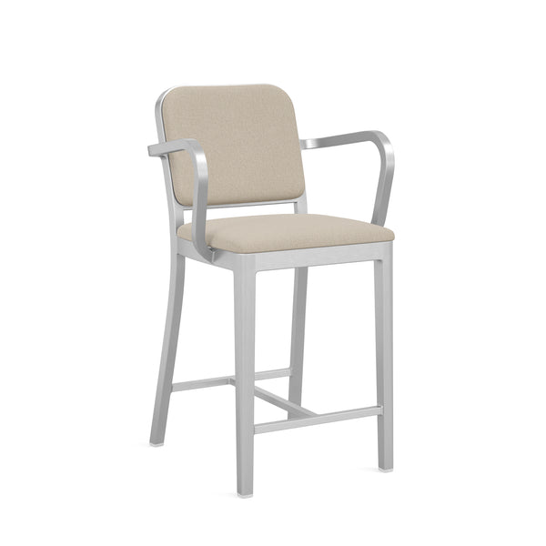 emeco Navy Officer stool with arms by Jasper Morrison