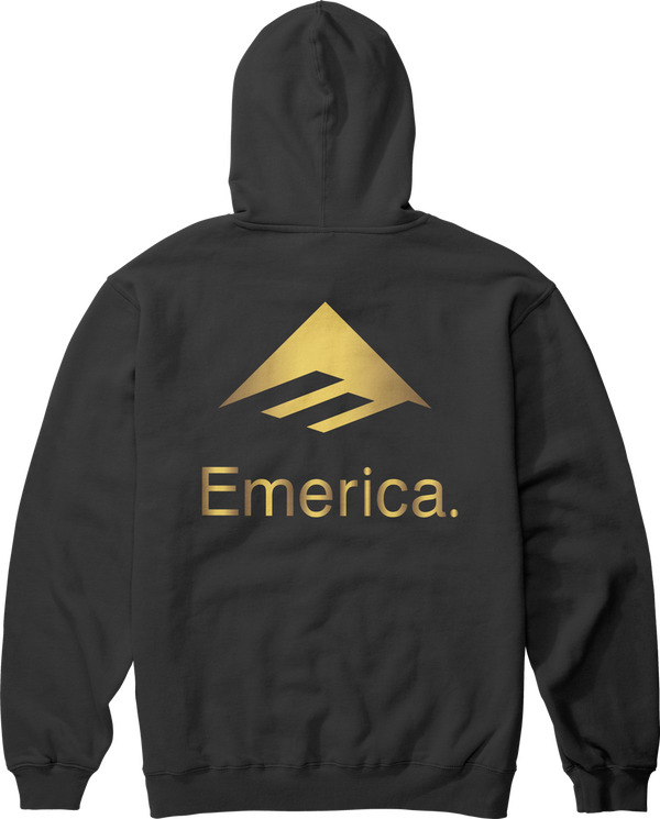 emerica LOCKUP PULLOVER Screen PULLOVERed Fleece BLACK/GOLD