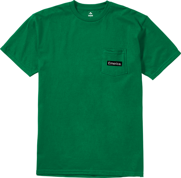 emerica PURE TRIANGLE POCKET TEE S/S Basic T-Shirt GREEN