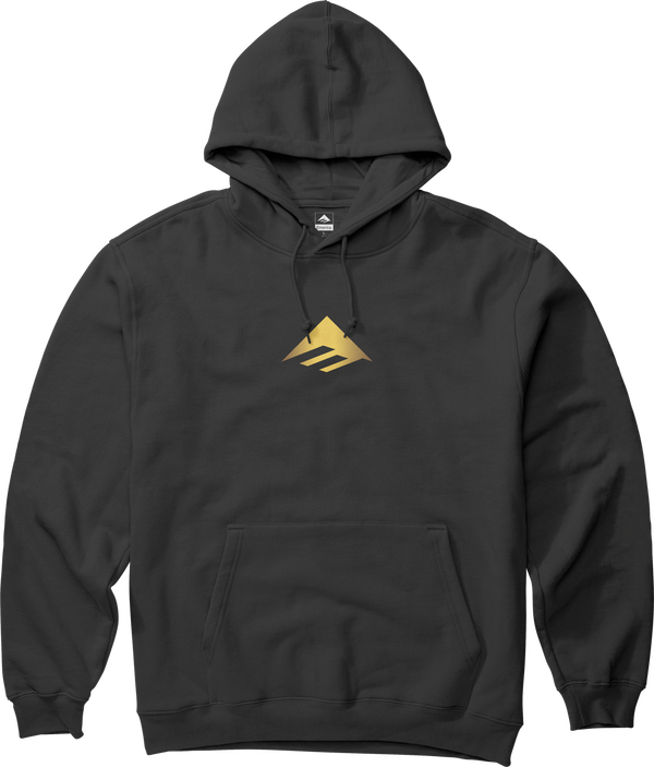 emerica TRIANGLE PULLOVER Screen Hooded Fleece BLACK