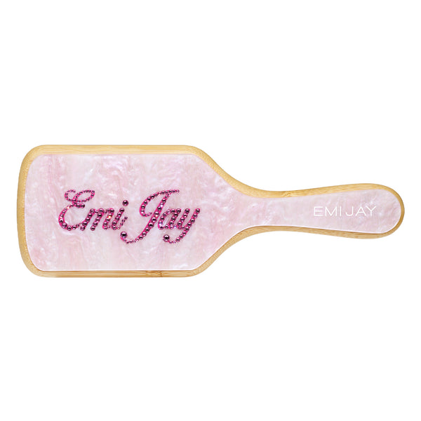emi jay Works Well With Custom Bamboo Paddle Brush