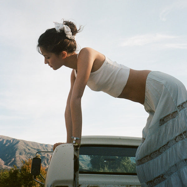 Emi Jay Works Well With Linen Printed Scrunchie