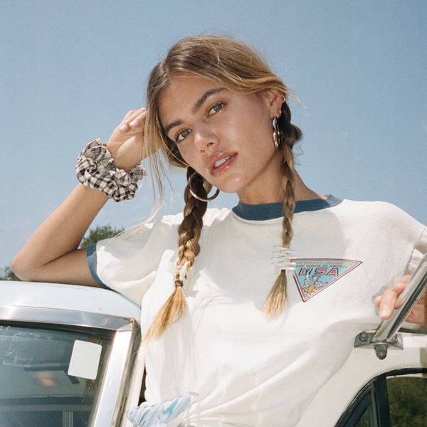 Emi Jay Works Well With Printed Scrunchie