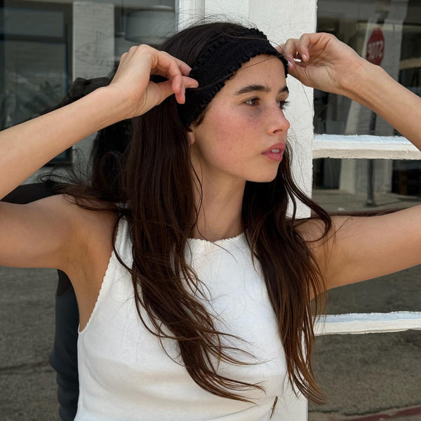 Emi Jay Works Well With Ruffle Headband