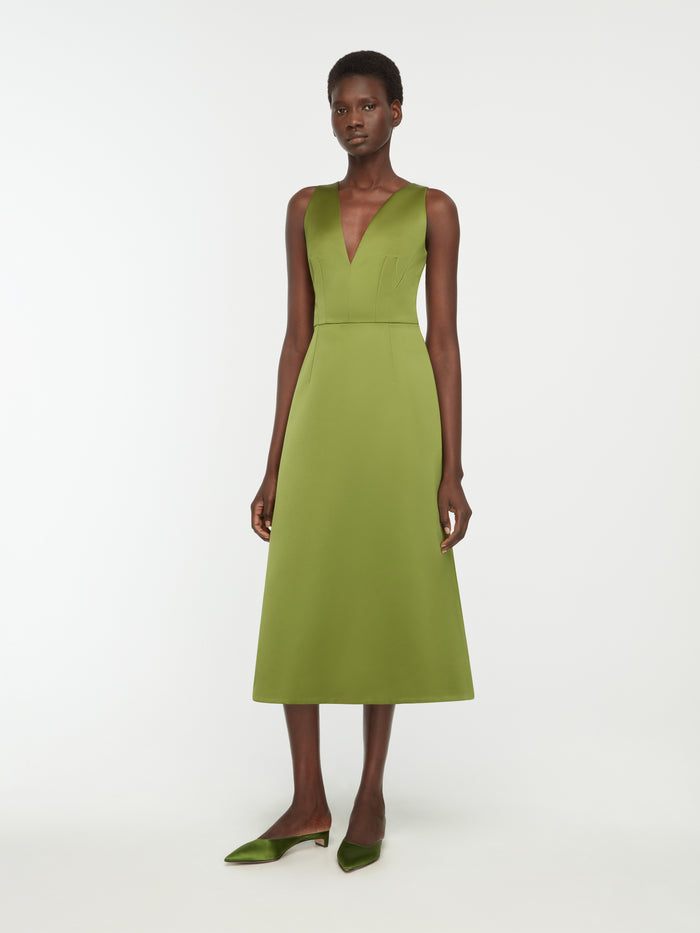 Emilia Wickstead Adonica Dress In Green Italian Duchess Satin Dresses