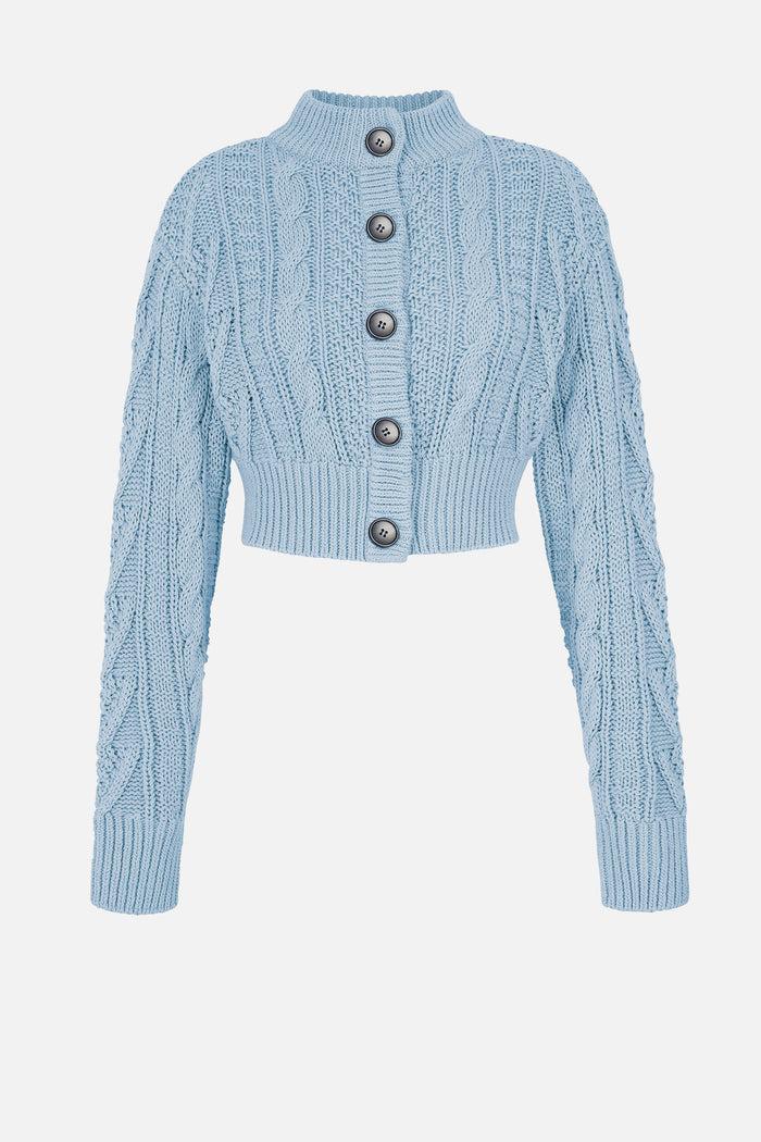 emilia wickstead Aleph Knit In Baby Blue Pima Cotton emilia wickstead Aleph Knit In Baby Blue Pima Cotton