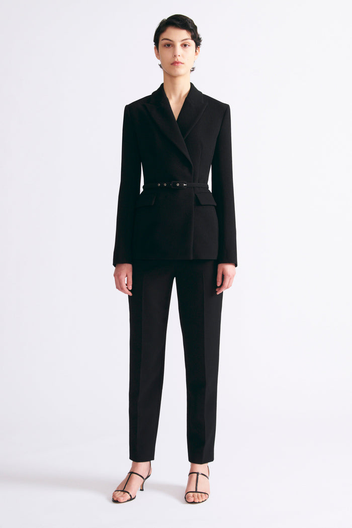 Emilia Wickstead Arabella Trousers In Black Double Crepe Trousers