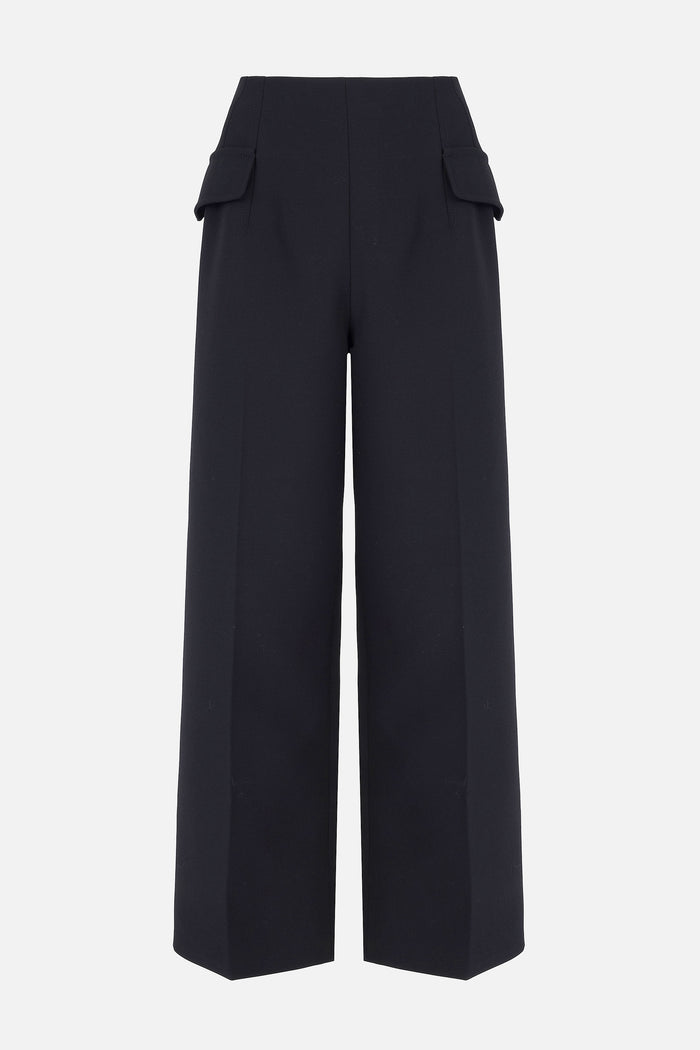 emilia wickstead Brissa Trousers In Black Birdseye Suiting