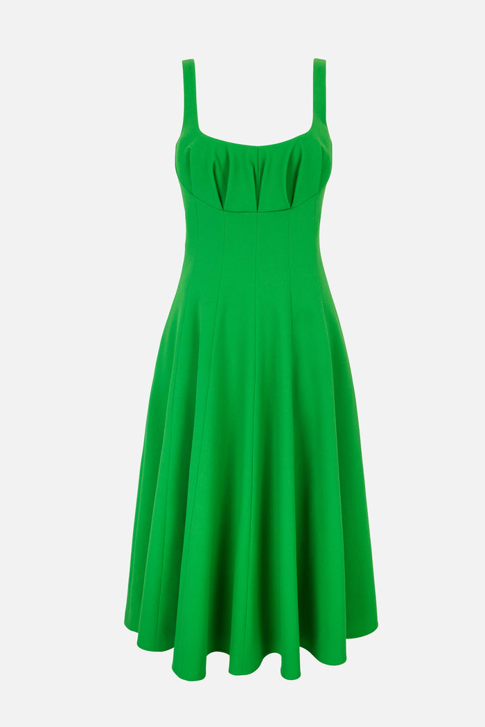 emilia wickstead Collins Dress In Fresh Green Single Wool Crepe emilia wickstead Collins Dress In Fresh Green Single Wool Crepe