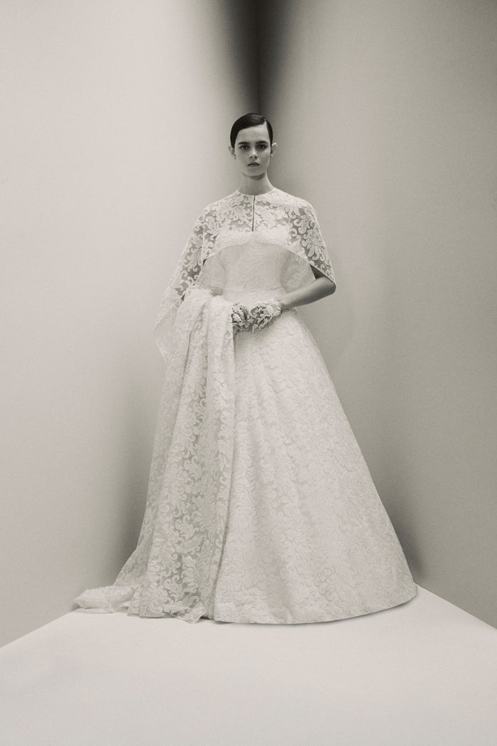 Emilia Wickstead Consuela Bridal Dress With Lucrezia Cape