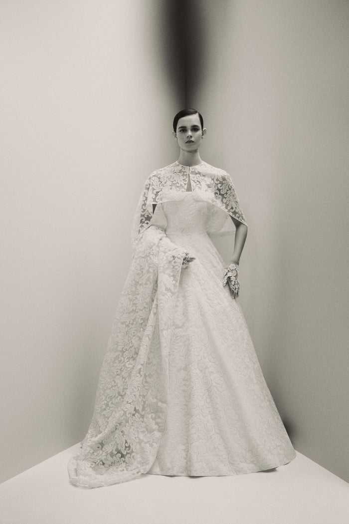 emilia wickstead Consuela Bridal Dress with Lucrezia Cape