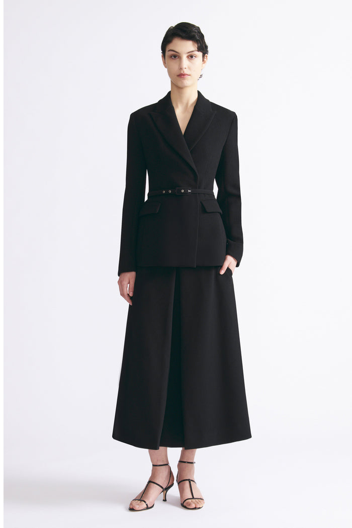 Emilia Wickstead Danya Jacket In Black Double Crepe Coats U0026 Jackets