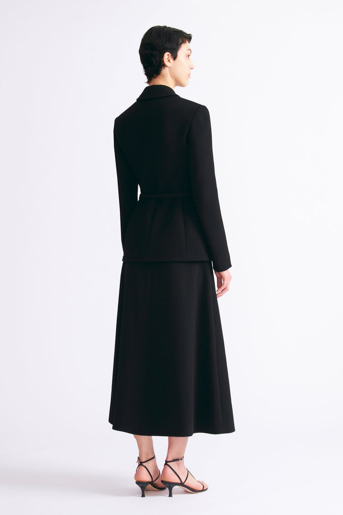 Emilia Wickstead Danya Jacket In Black Double Crepe Coats U0026 Jackets