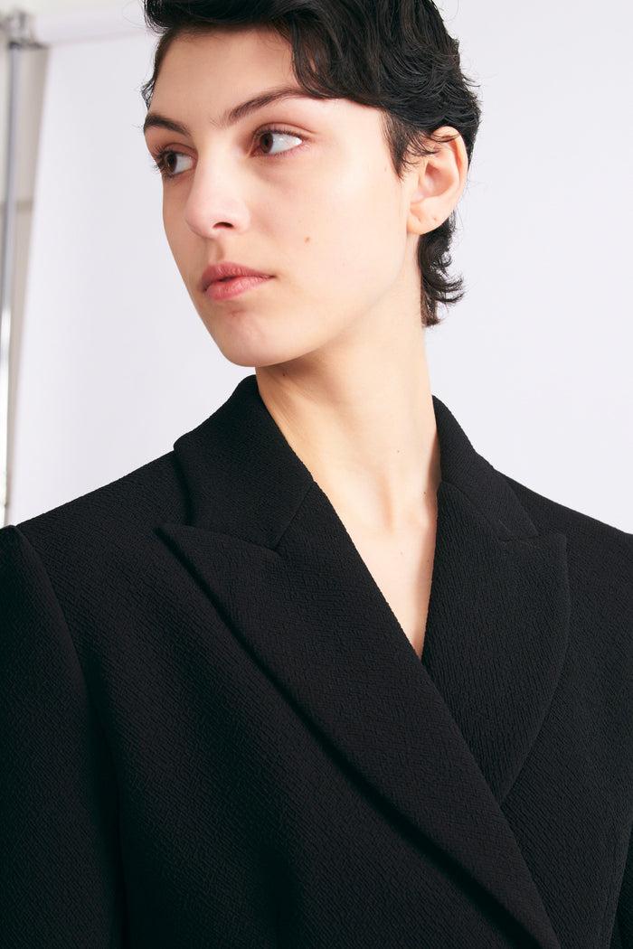 Emilia Wickstead Danya Jacket In Black Double Crepe Coats U0026 Jackets