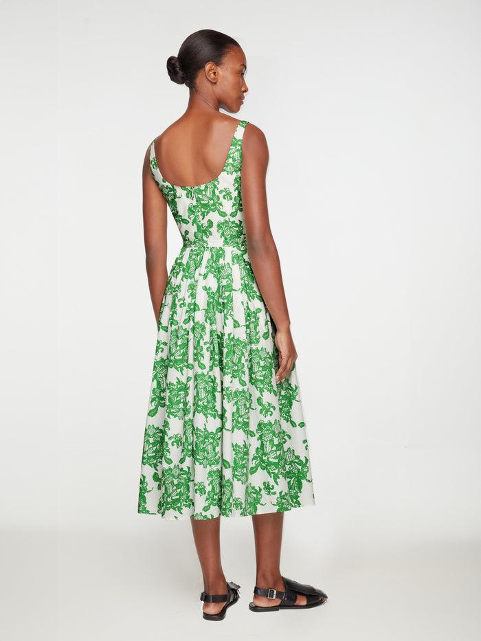 Emilia Wickstead Eglantine Dress In Guipure Floral Printed California Cotton Dresses