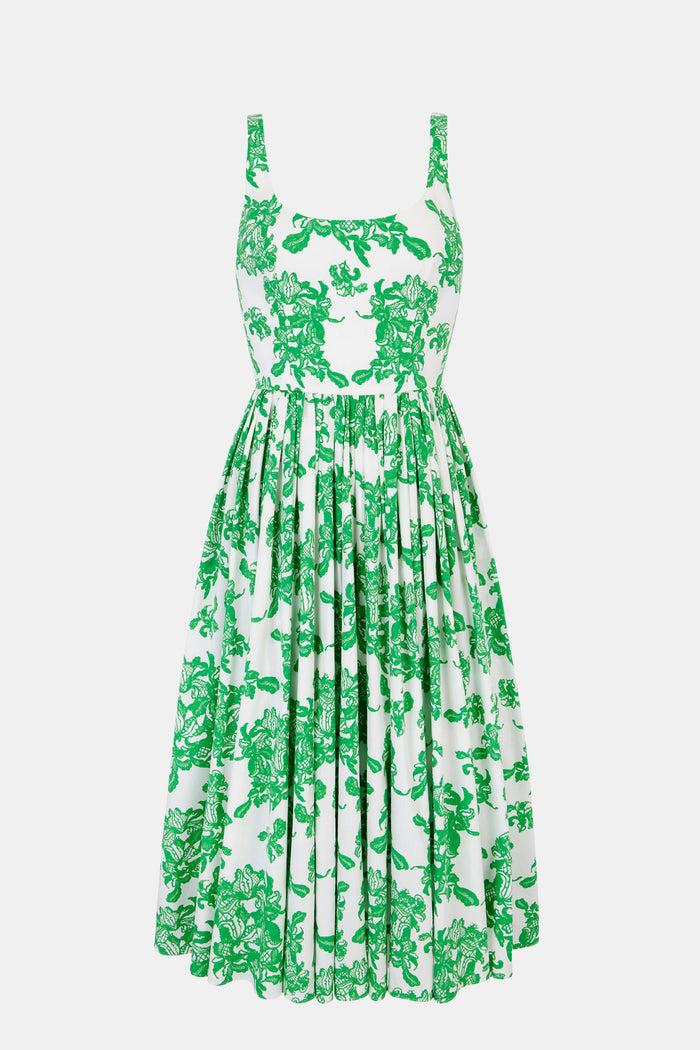 emilia wickstead Eglantine Dress in Guipure Floral Printed California Cotton Dresses