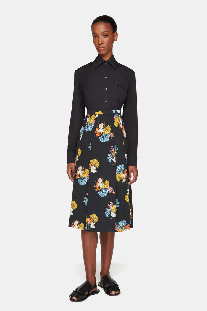 Emilia Wickstead Philomene Shirt In Black Cotton