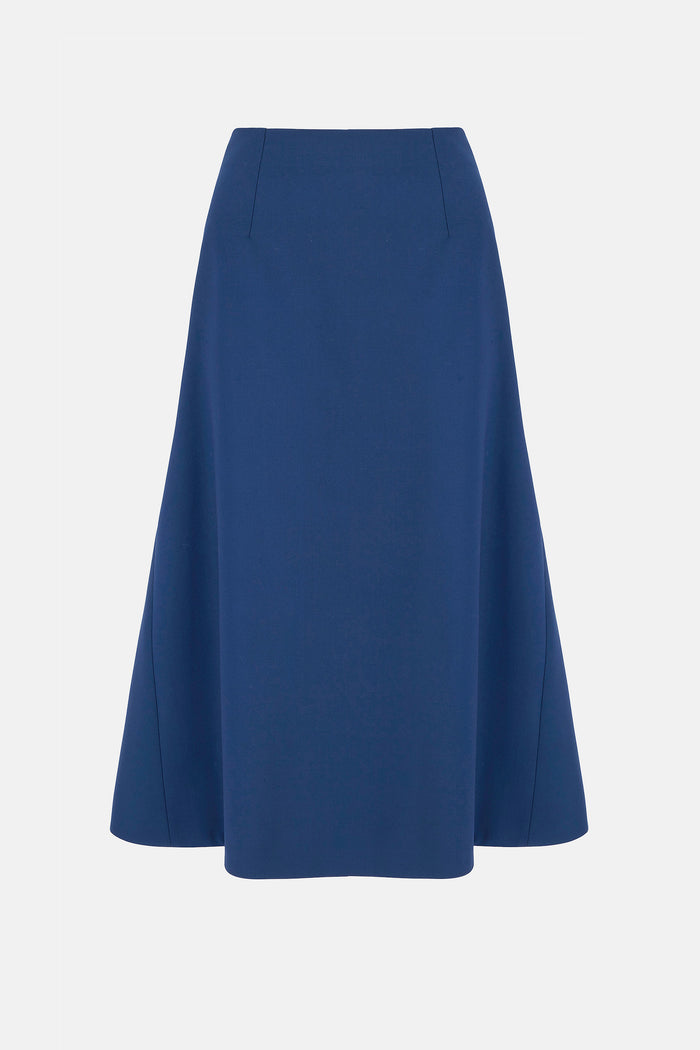 emilia wickstead Queenie Skirt In Navy Summer Wool