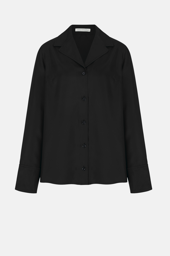 emilia wickstead Valcavi Shirt In Black Silk Twill