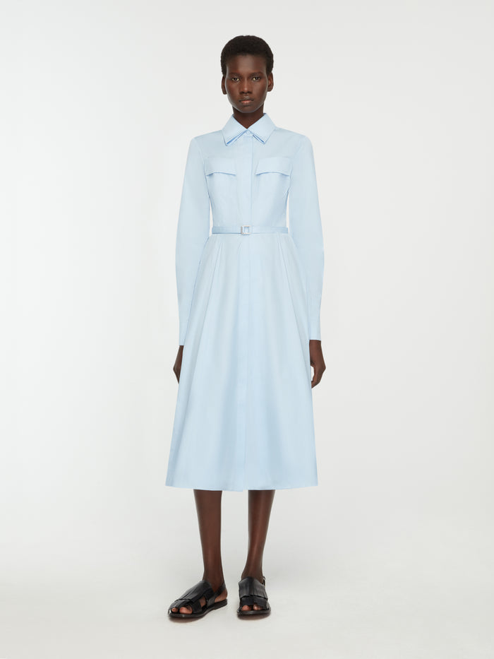 Emilia Wickstead Emmalyna Dress In Blue Cotton Dresses