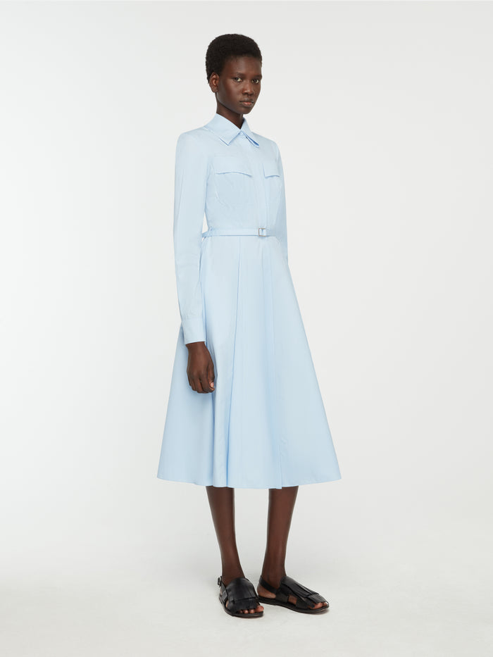 Emilia Wickstead Emmalyna Dress In Blue Cotton Dresses