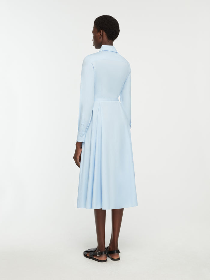 Emilia Wickstead Emmalyna Dress In Blue Cotton Dresses