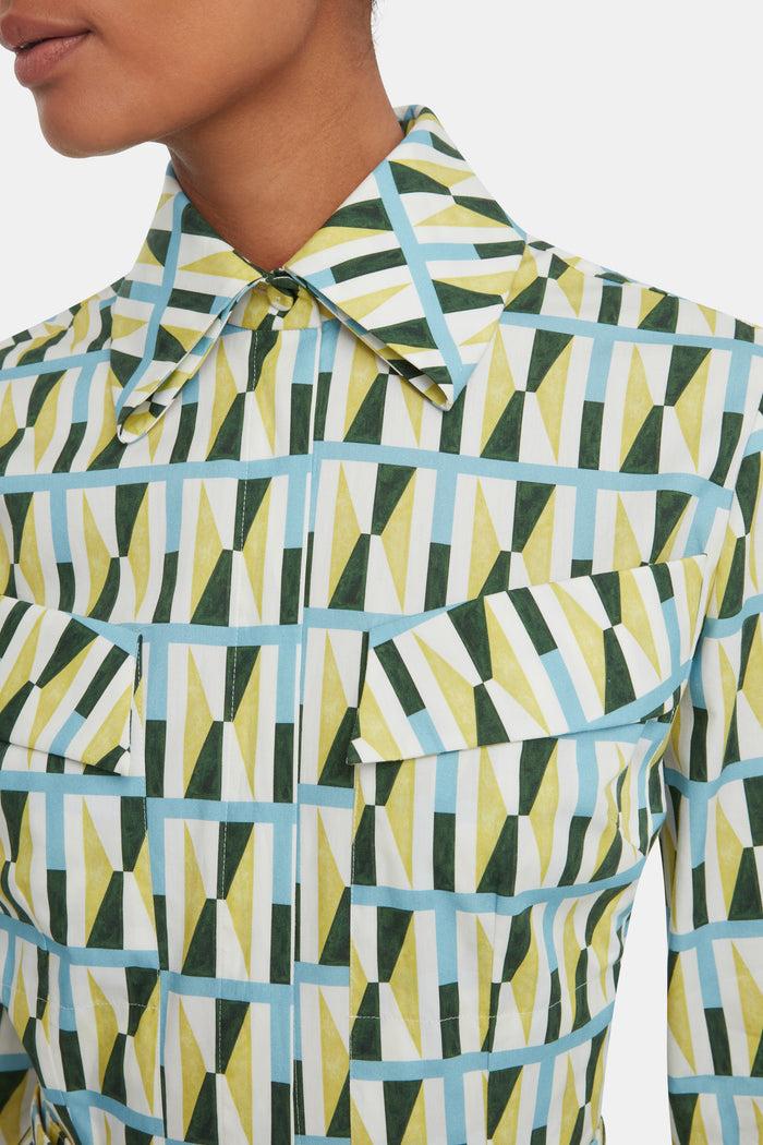 Emilia Wickstead Emmalyna Dress In Geometric Cotton Dresses