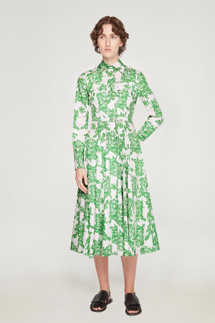 Emilia Wickstead Emmalyna Dress In Guipure Floral Cotton Poplin