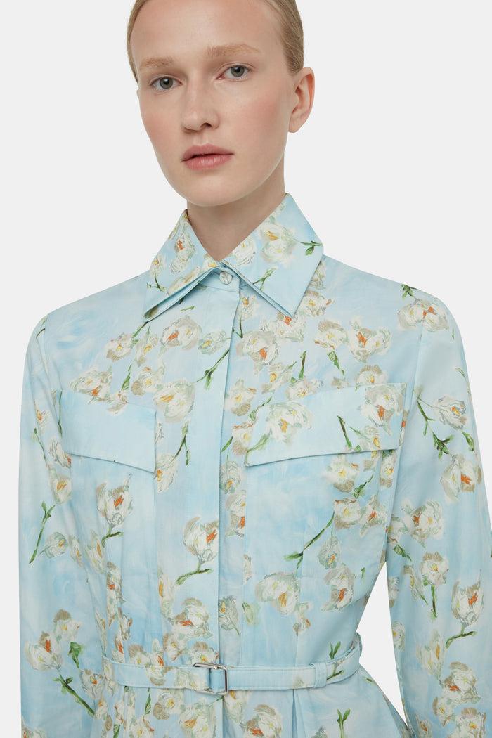 Emilia Wickstead Emmalyna Dress With Little Lillie's On Blue Cotton Dresses