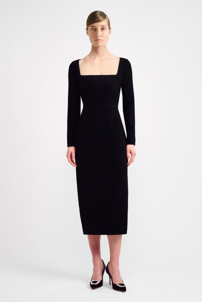 Emilia Wickstead Erletta Dress In Black Double Crepe Dresses