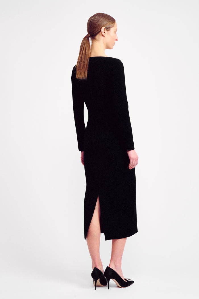 Emilia Wickstead Erletta Dress In Black Double Crepe Dresses